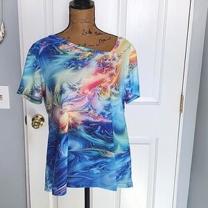 Multi colored top. Size L